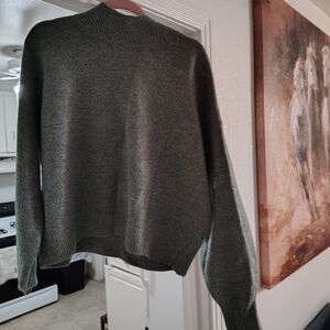 Calvin Klein Jeans Olive Turtleneck Sweater lg slVE WOOL, CHUNKY WINTER CLASSIC